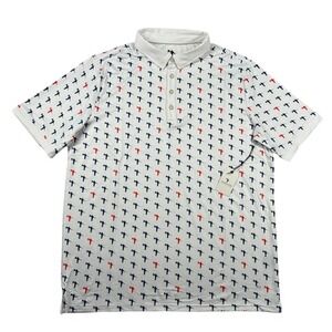 Anderson Ord Shirt Mens L‎ Golf Polo Liberty Patriotic Performance Wicking UPF